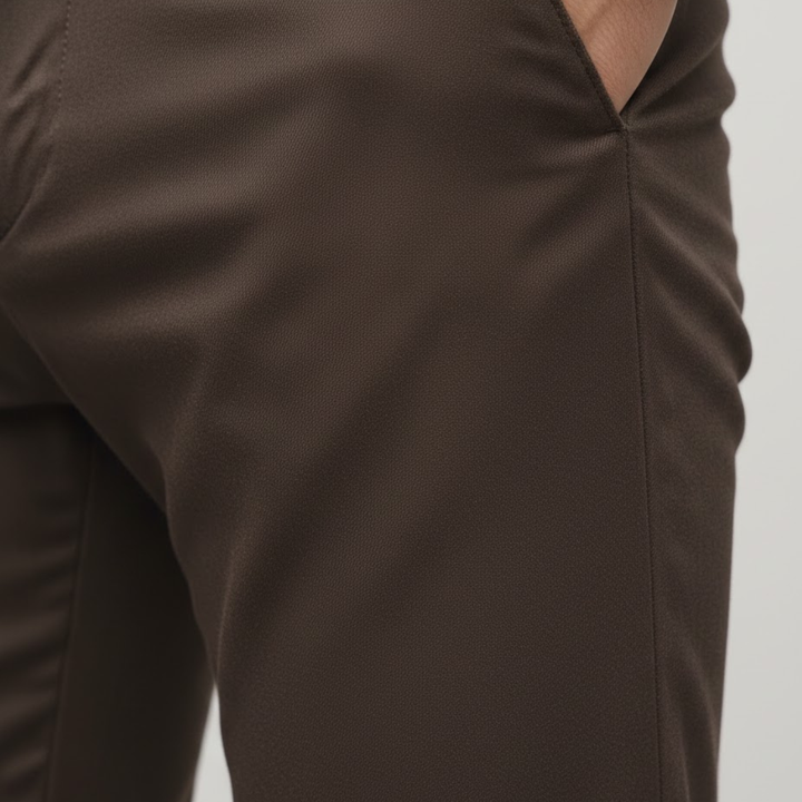 Men Stretch Pants Polyester Spandex Classic Fit