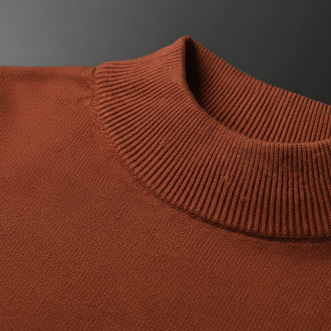 Turtleneck Sweater Knit Pullover Mens