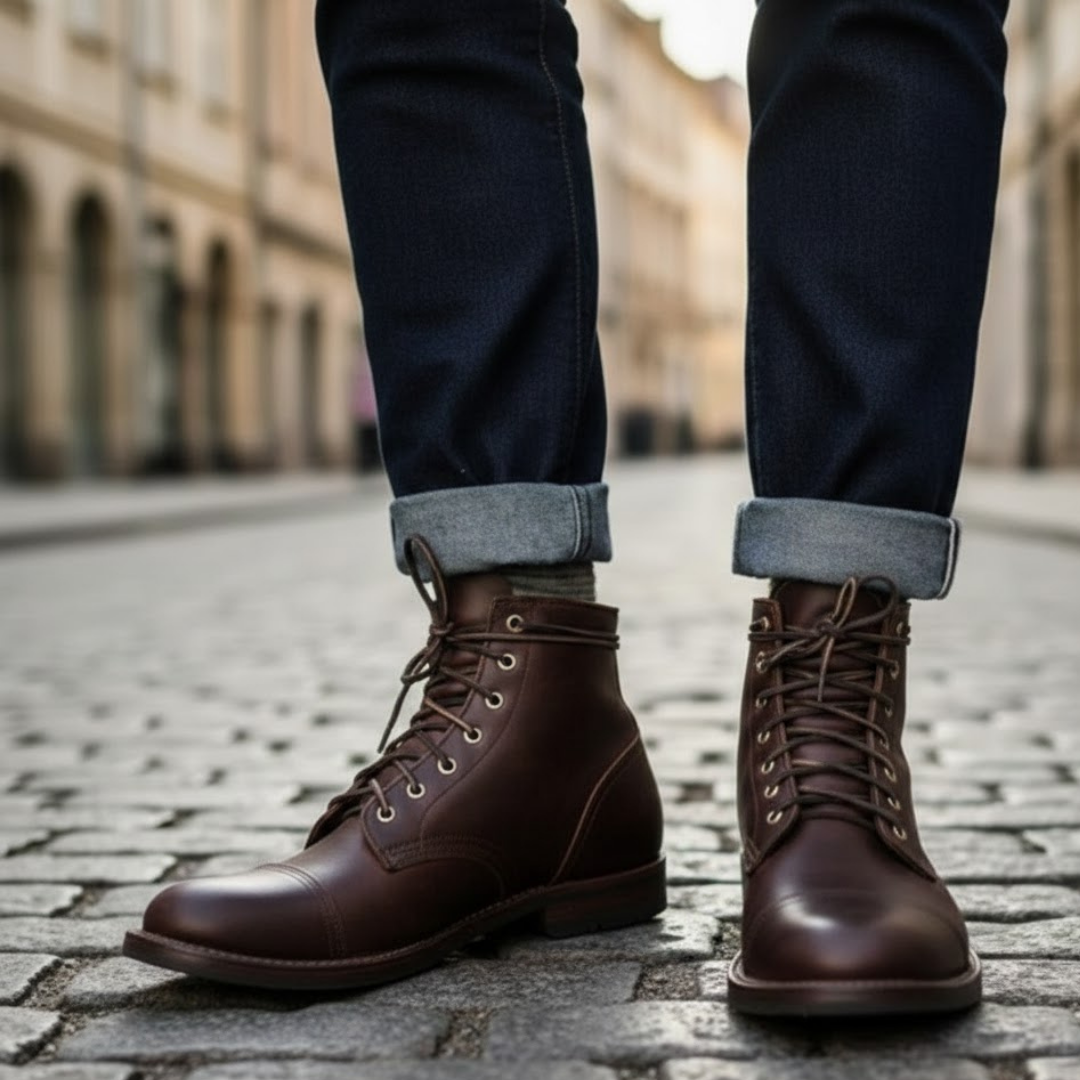 Unisex Ankle Boots Adjustable Strap Slip On Design