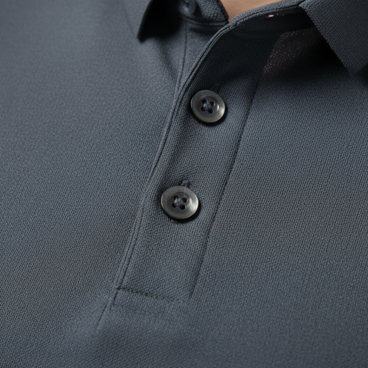 Camiseta tipo polo de punto texturizado para hombre