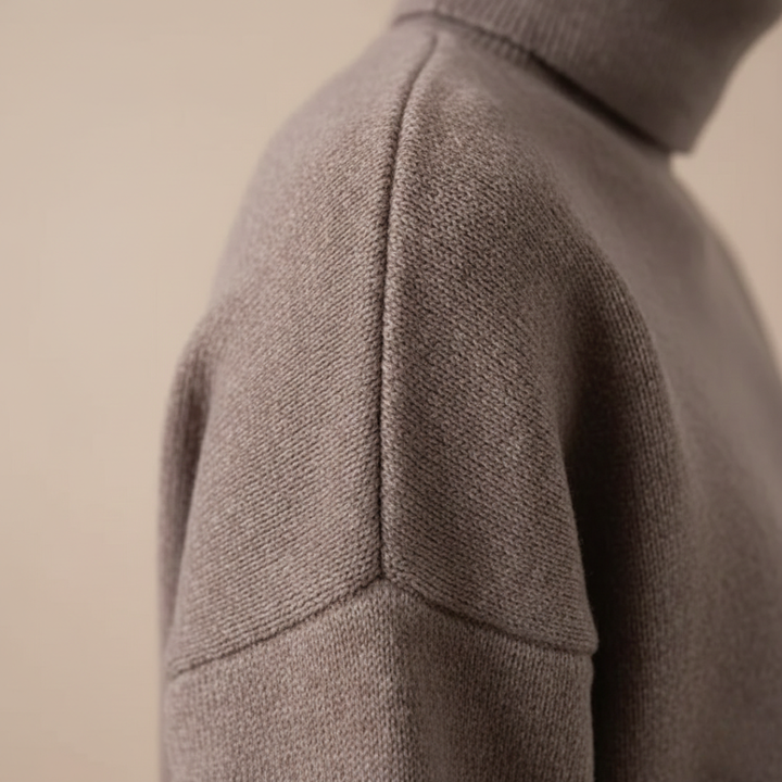 Ensemble détente Pull à col roulé Pantalon large 2 pièces Femme