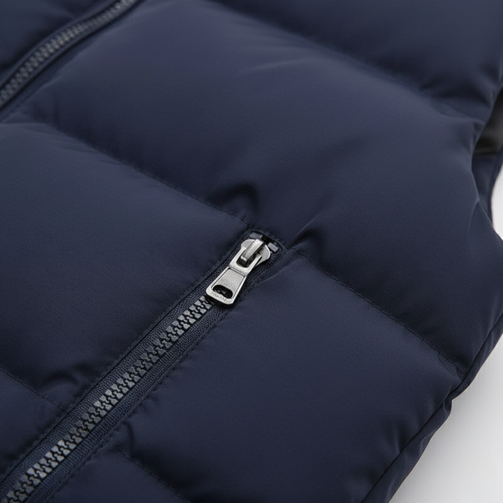 Puffer Vest Quilted Sleeveless Zippered Pockets Mens