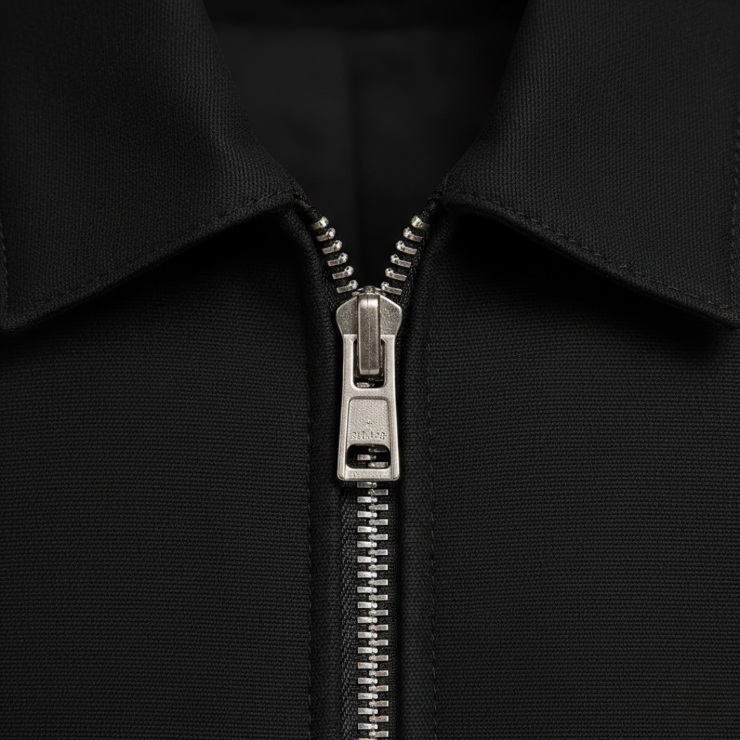 Harrington Jacket Full Zip Pointed Collar Mens