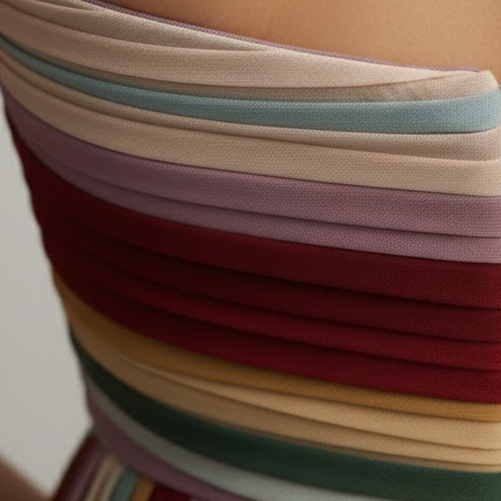 Women Strapless Pleated Dress Polyester Blend Summer