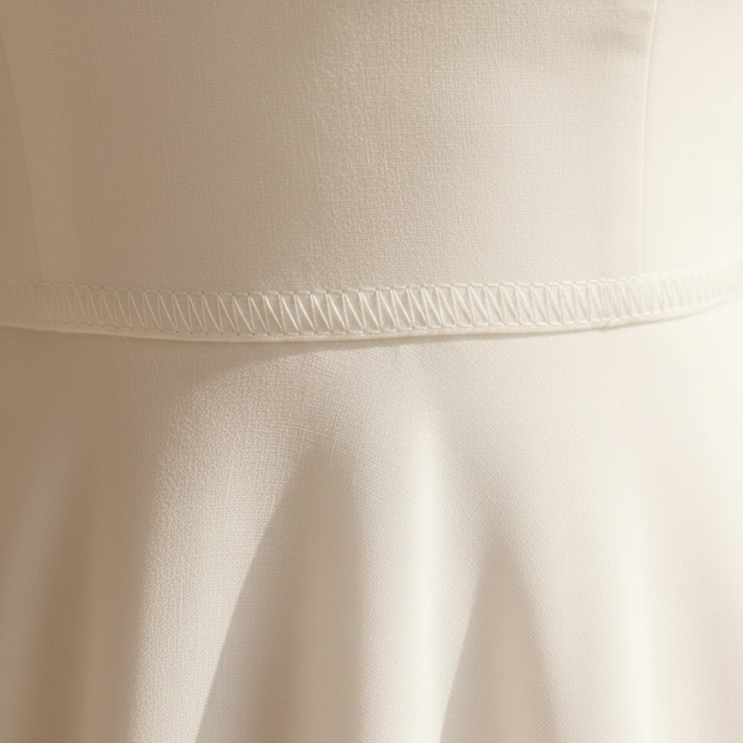 Robe midi col carré sans manches coupe évasée femme