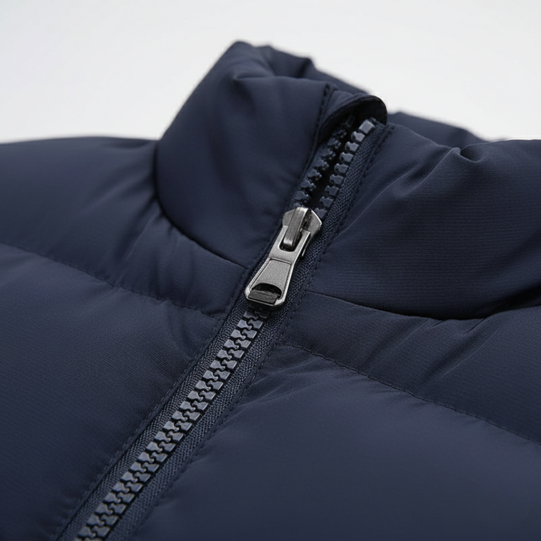 Puffer Vest Quilted Sleeveless Zippered Pockets Mens