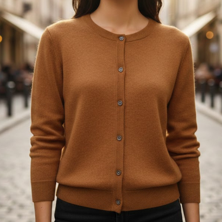 Cashmere Sweater Button Up Mink Cashmere Regular Fit Womens