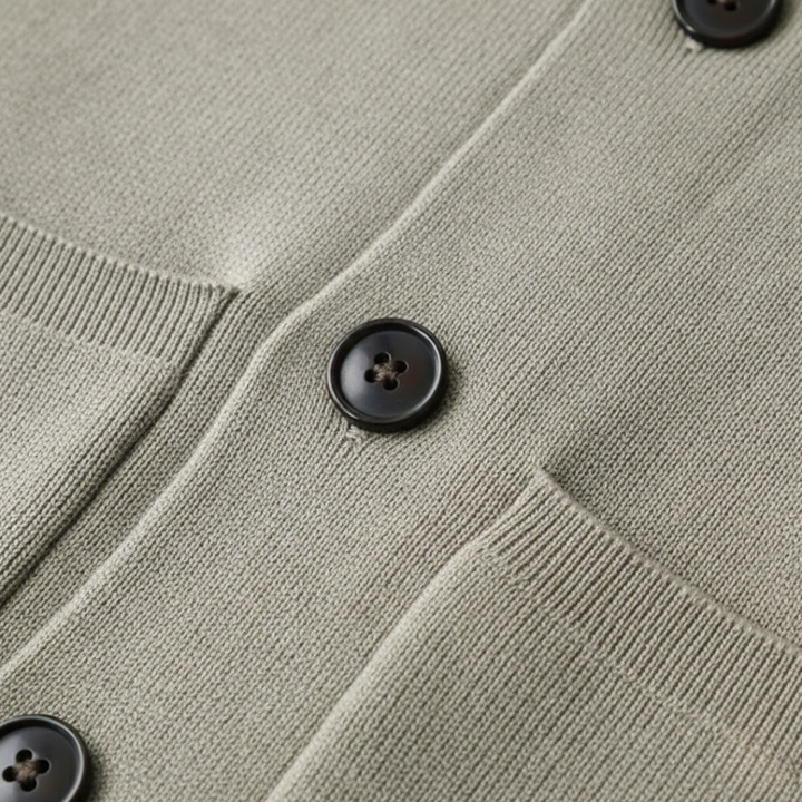 Cardigan à col châle boutonné à manches rayées pour homme