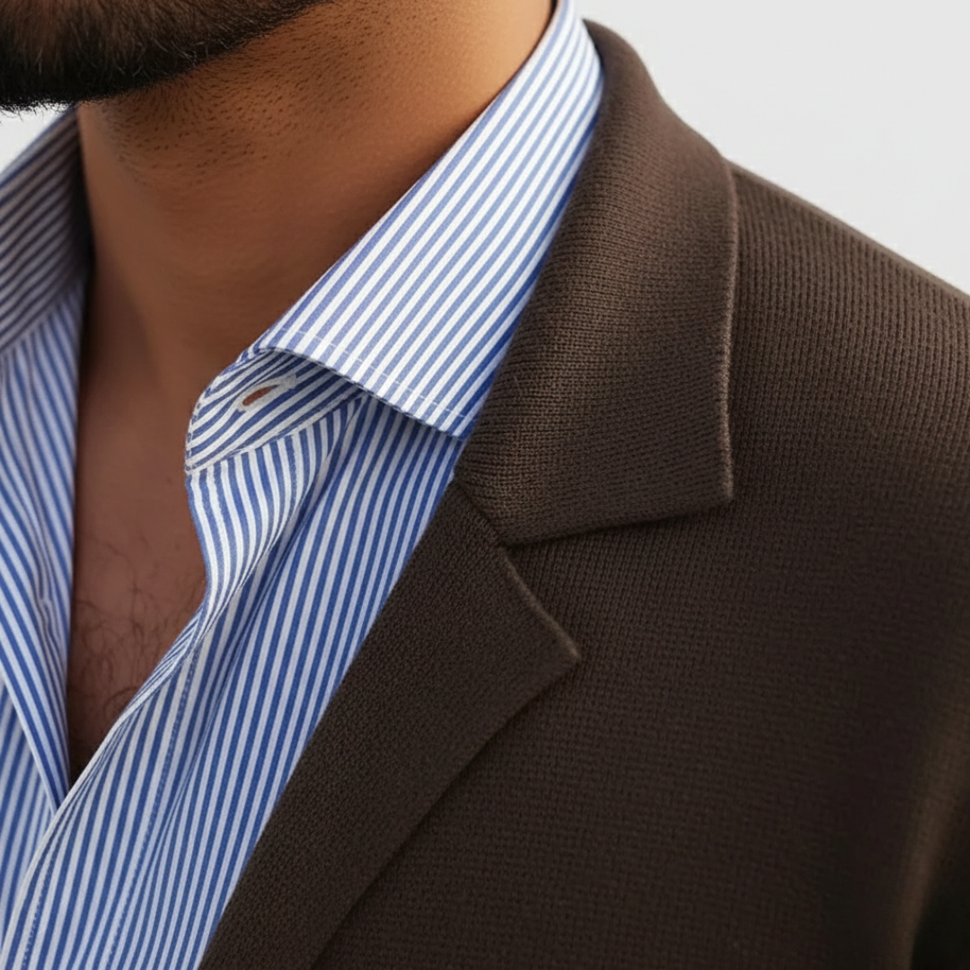 Men Knit Casual Button Blazer Cardigan