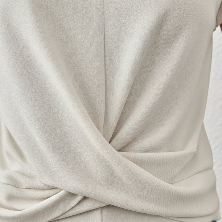 V-Neck Top Short Sleeve Tummy Tucking Womens