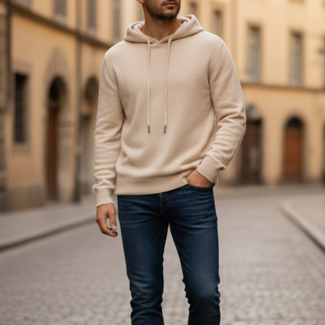 Hoodie Sweater Knit Pullover Mens