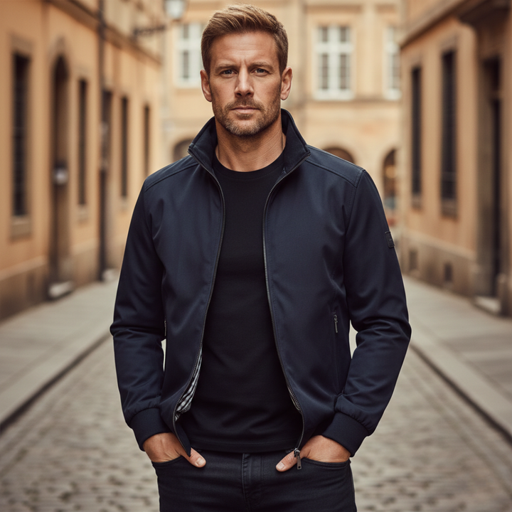 Bomber Jacket Zip Up Water Resistant Windproof Mens