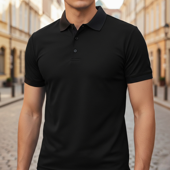 Men Tipped Short Sleeve Polo Shirt