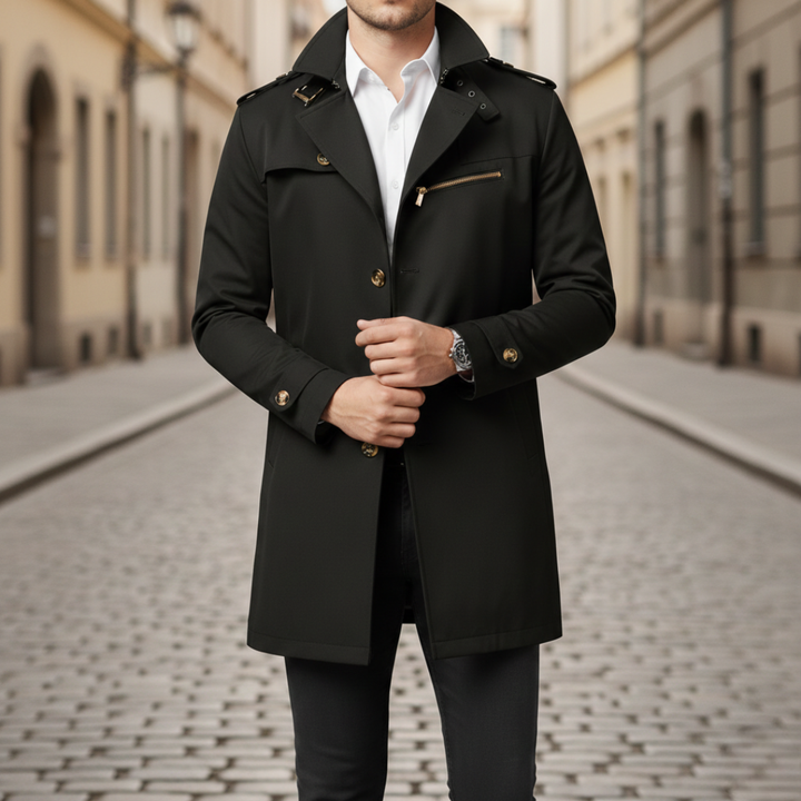 Men Slim Fit Trench Coat