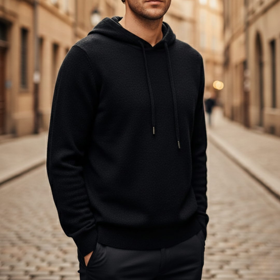 Hoodie Sweater Knit Pullover Mens