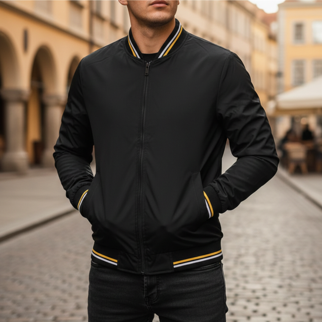Bomber Jacket Zip Up Lightweight Mens