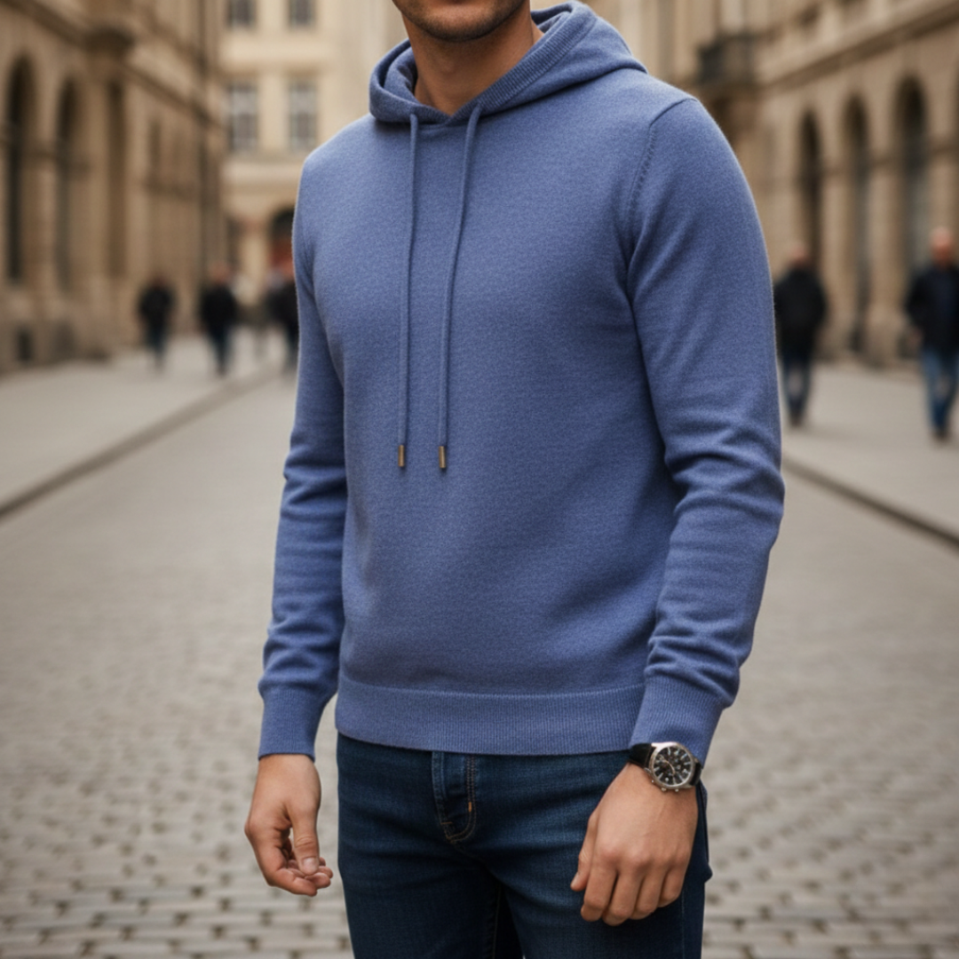 Hoodie Sweater Knit Pullover Mens