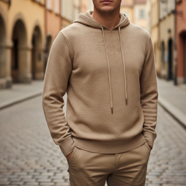 Hoodie Sweater Knit Pullover Mens