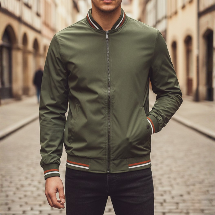 Bomber Jacket Zip Up Lightweight Mens