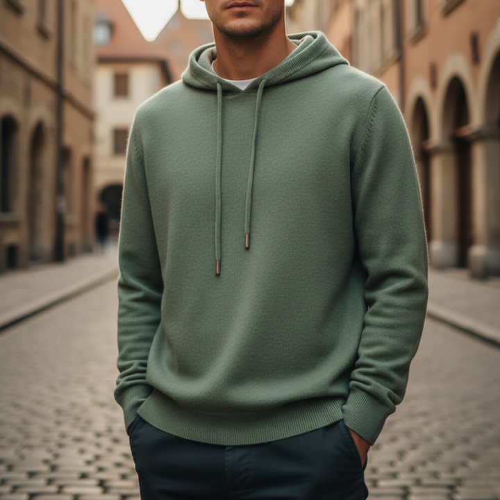 Hoodie Sweater Knit Pullover Mens