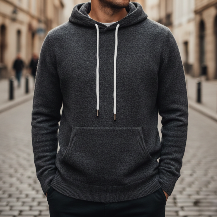 Hoodie Sweater Knit Pullover Mens