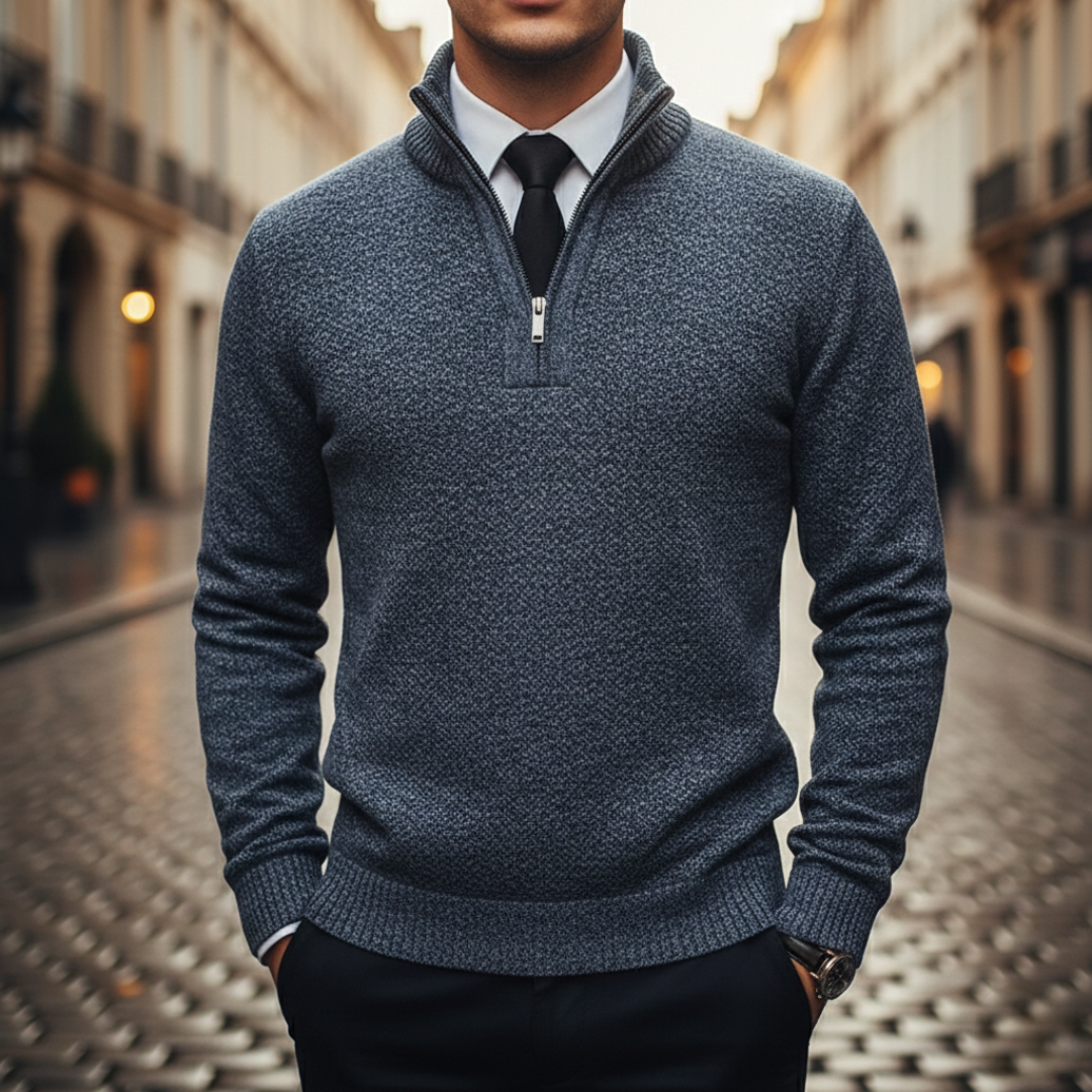 Men Quarter Zip Sweater