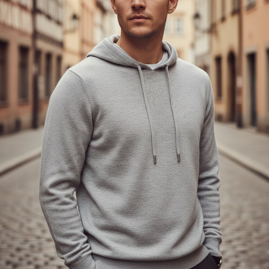 Hoodie Sweater Knit Pullover Mens