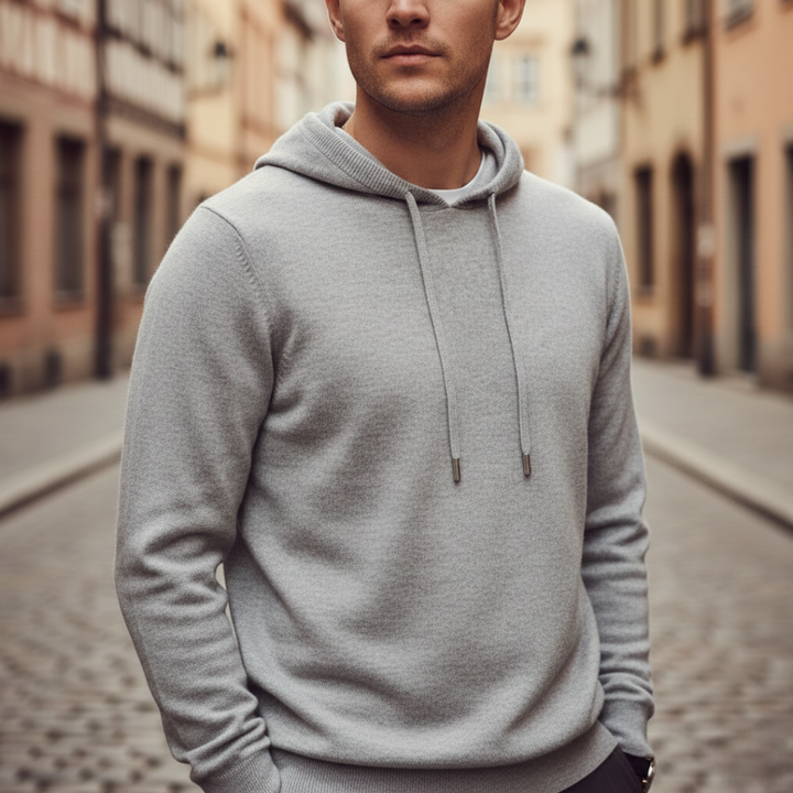 Hoodie Sweater Knit Pullover Mens