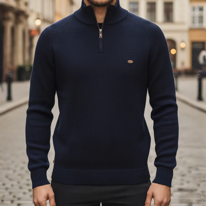 Men’s High Neck Half-Zip Sweater