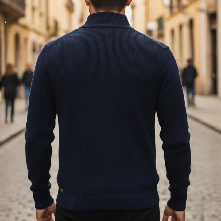 Men’s High Neck Half-Zip Sweater