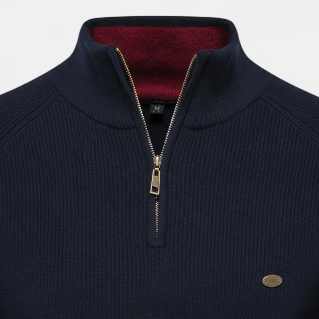 Men’s High Neck Half-Zip Sweater