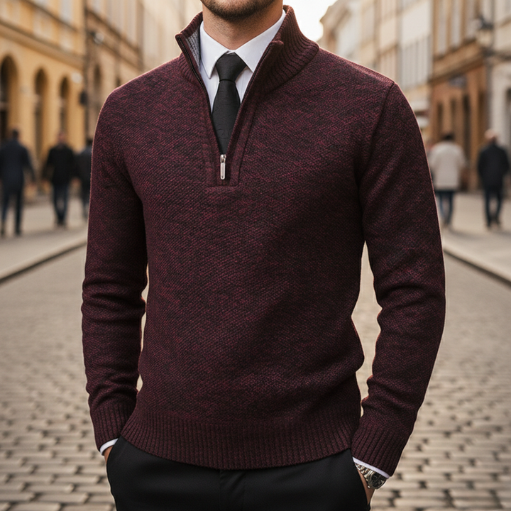 Men Quarter Zip Sweater