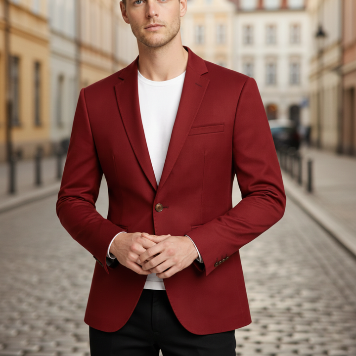 Blazer Jacket Single Button Tailored Fit Mens