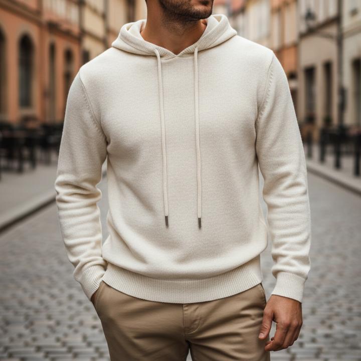 Hoodie Sweater Knit Pullover Mens
